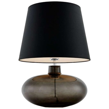 Biurkowa LAMPKA abażurowa SAWA 40586102 Kaspa stołowa LAMPA stojąca do sypialni nocna klasyczna grafitowa czarna