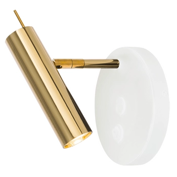 Kinkiet LAMPA ścienna AMOS 0176 Amplex regulowana OPRAWA metalowa tuba loftowa biała złota