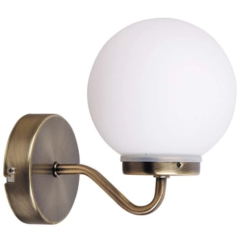 Kinkiet LAMPA łazienkowa TOGO 1302 Rabalux ścienna OPRAWA metalowa loftowa kula ball IP44 mosiądz biała