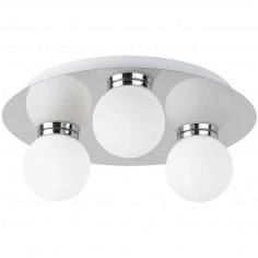 Plafon LAMPA sufitowa BECCA 2113 Rabalux łazienkowa OPRAWA szklane kule balls IP44 białe chrom