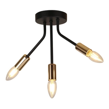 Loftowa lampa sufitowa Tiara 33-78032 Candellux świecznikowa złota czarna
