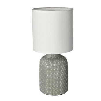 Lampka stołowa Iner 41-79886 Candellux z abażurem ceramika biała szara