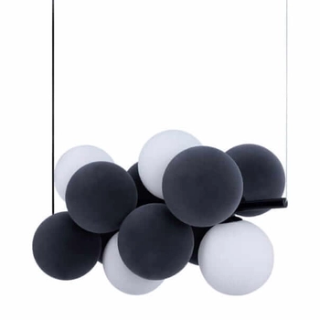 Lampa kulista wiesząca Vino ABR-GRAPPA-H-S Abruzzo balls czarne białe